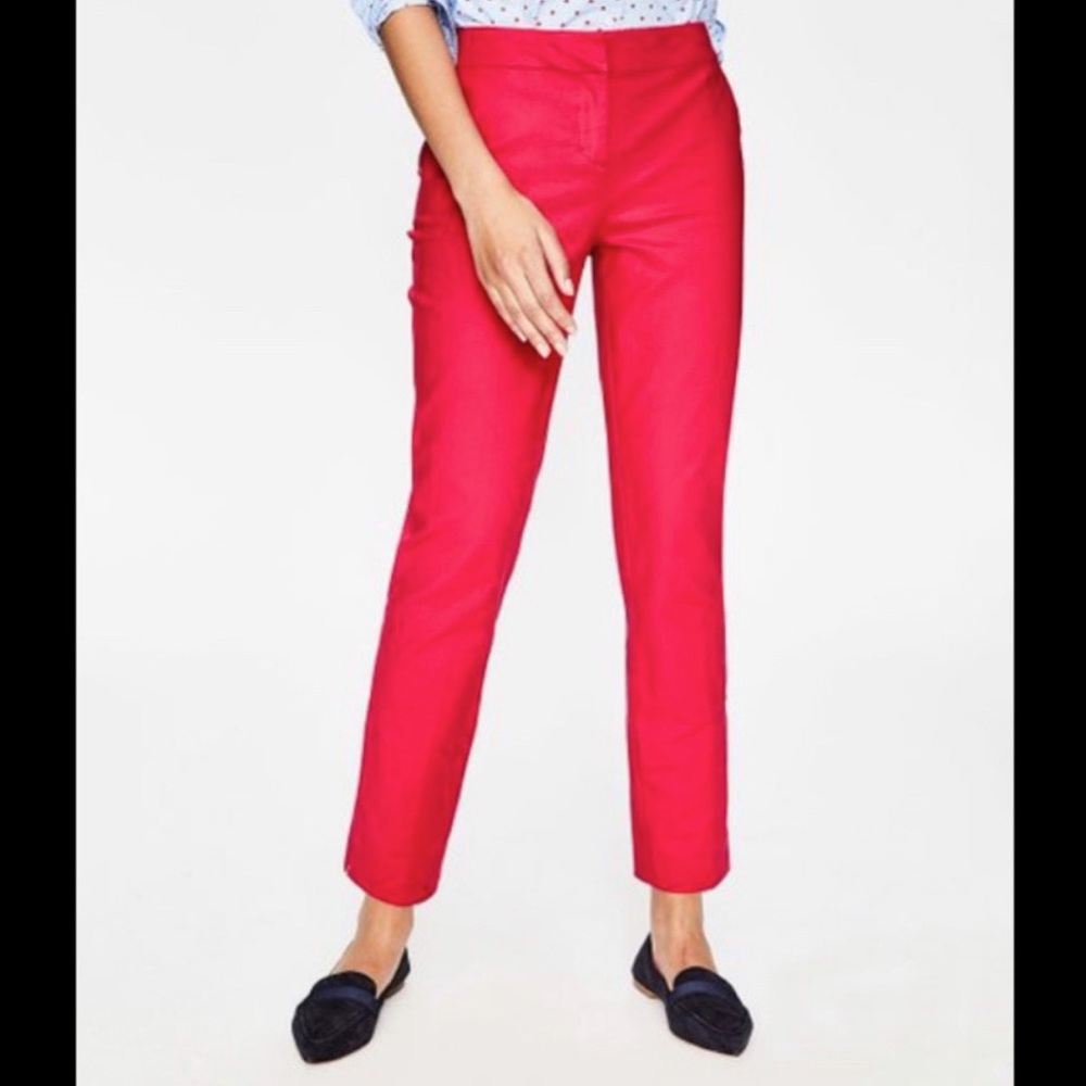Boden Richmond 7/8 cropped/ankle pants in red, 10L